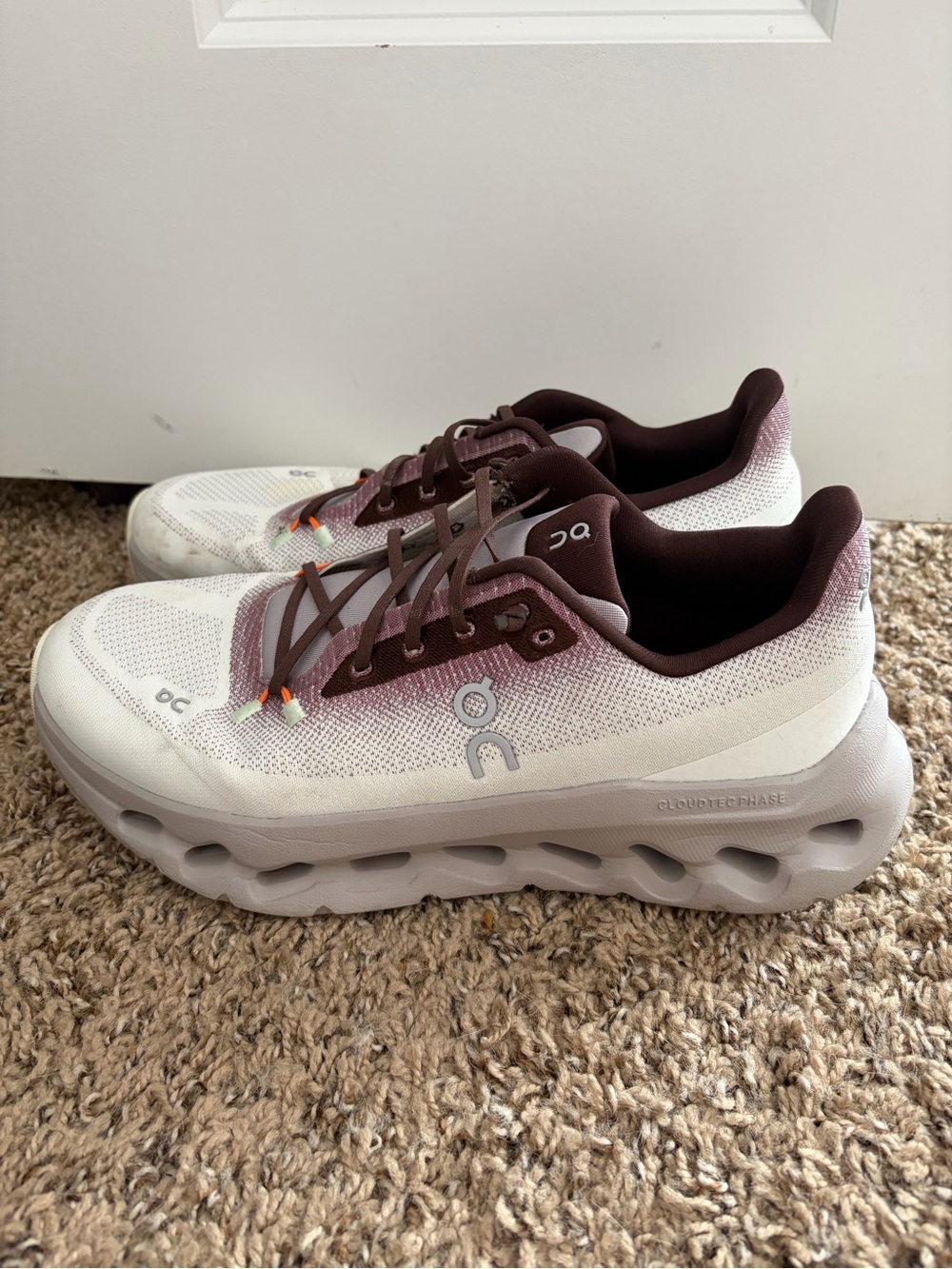On Running Women's Cloudtilt Sneakers in White & Burgundy
